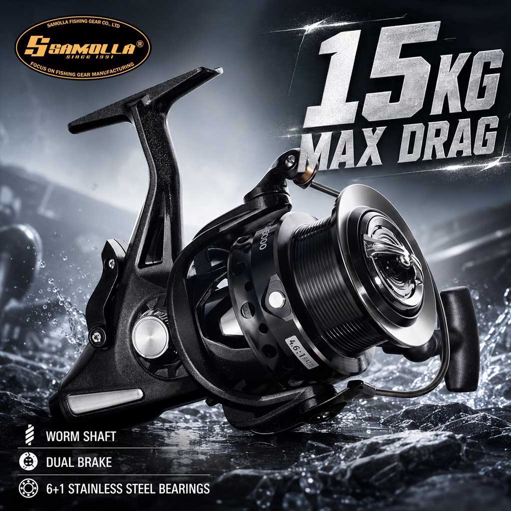 Surf Reel - Carrete de Pesca Giratorio SAMOLLA con