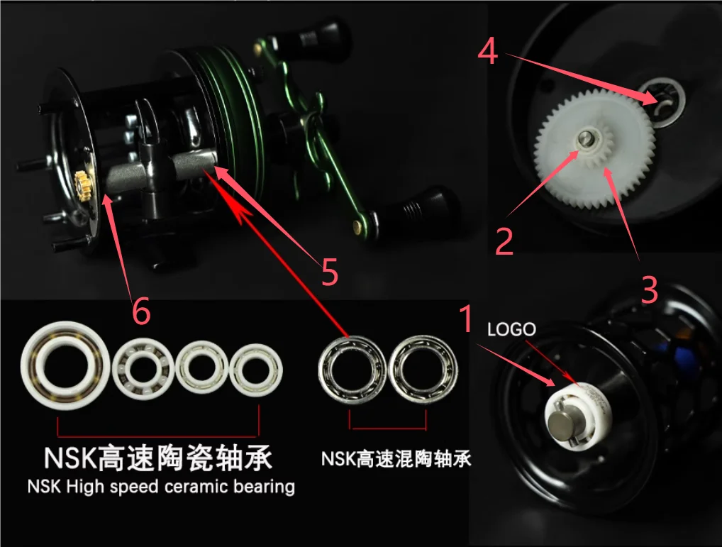 Aioushi- Rodamiento cerámico e - Reel Handle reseña y precio